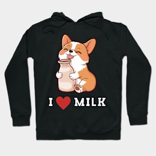 Cute Dog Milk Funny Hoodie